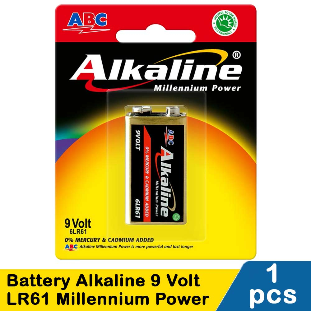 Baterai Alkaline 9 Volt / Batre Alkaline / Battery Kotak 9 VOLT