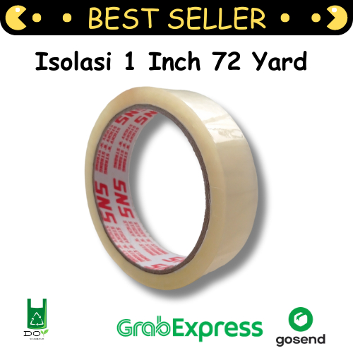 

[PROMO GILA] ISOLASI / ISOLASI / SELOTIP / LAKBAN 1 atau 1/2 INCH 72Y SNS