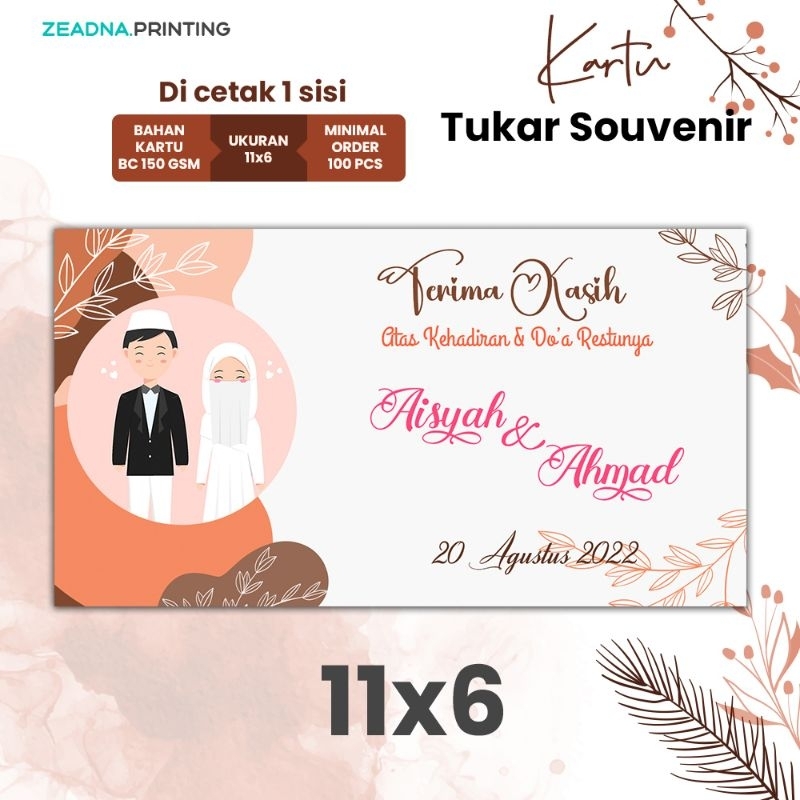 Kartu Ucapan Terima Kasih Kartu Ucapan Wedding Kartu Souvenir Kartu Tukar Souvenir