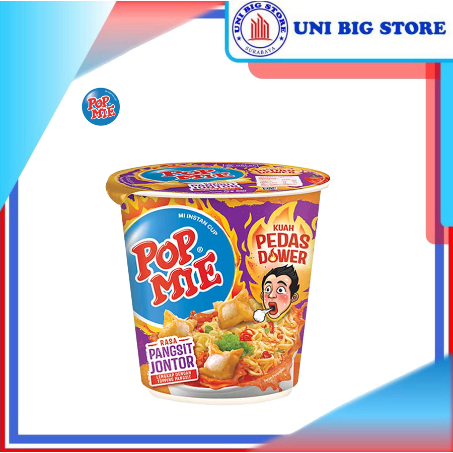 

Pop Mie Mi Kuah Pedas Dower Pangsit Jontor 75 gr Instant Noodle Cup