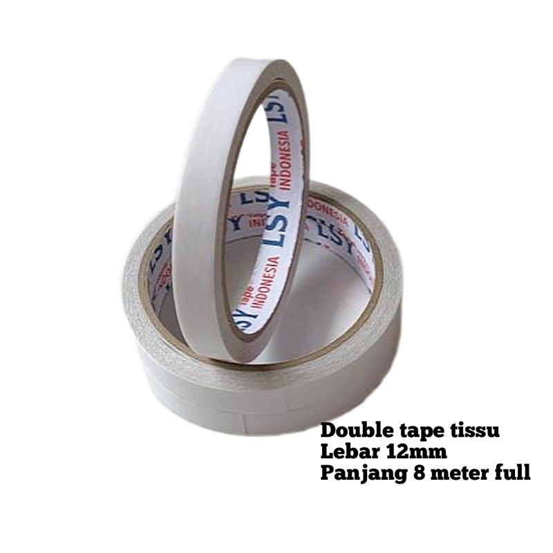 

double tape LSY 12mm x 8 meter full ( CBM )