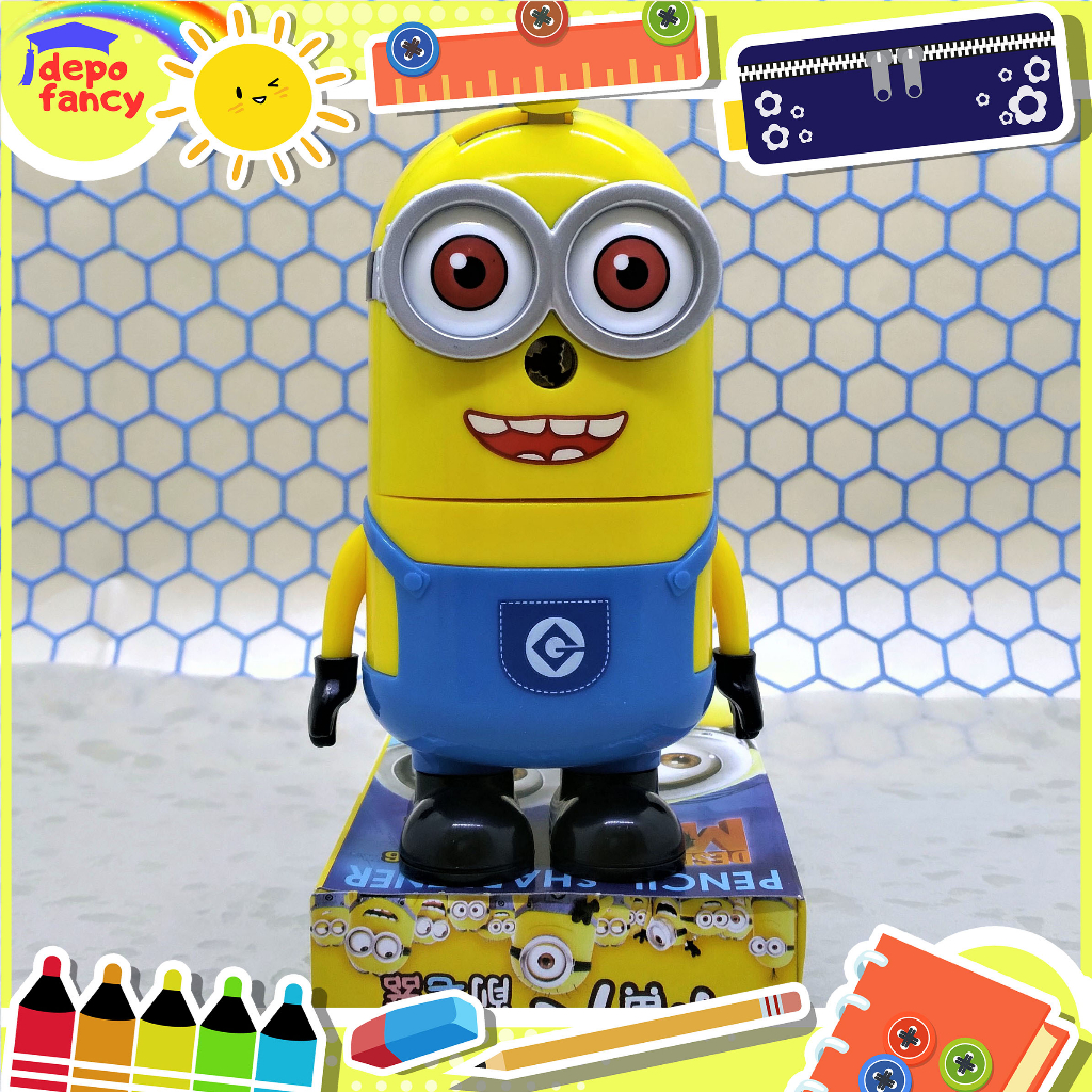 

Rautan Pensil Meja Minion No. 336 / Sharpener / Ongotan / Peruncing Pensil