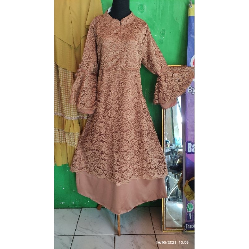 gamis brokat jumbo
