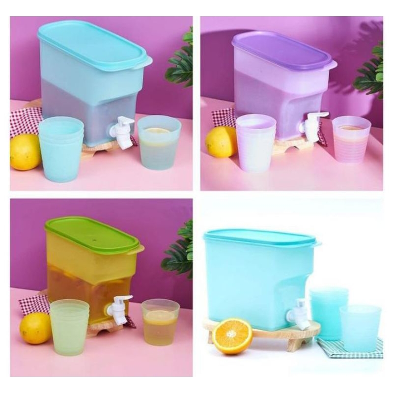 Dispenser Air Portabel Free 4 Gelas/ Dispenser Jus Minuman Galon Air Teko Air