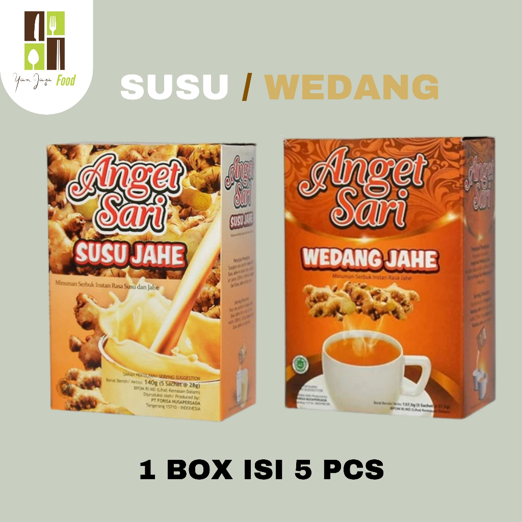 

Anget Sari Minuman Hangat Susu Jahe / Wedang Jahe Inner Box Isi 5 Pcs