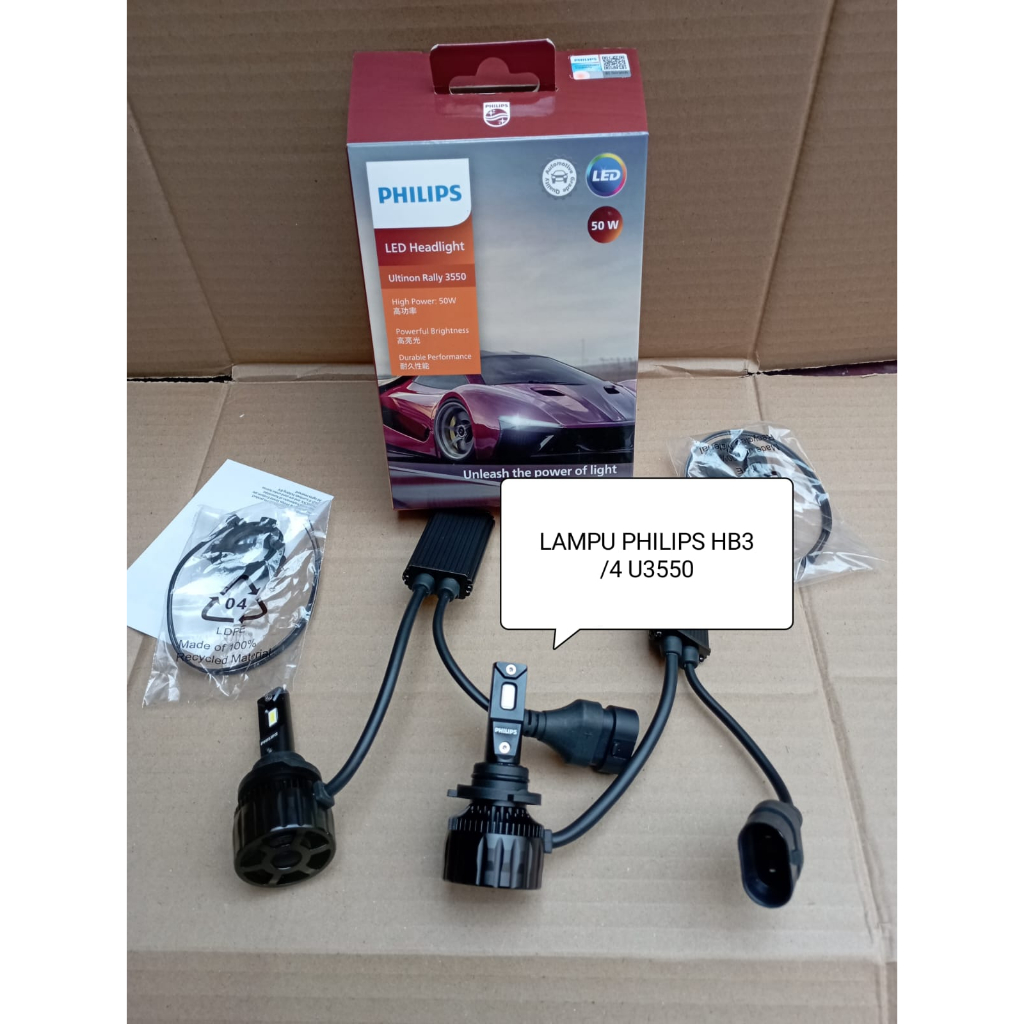 Bohlam Lampu Led Philips / Led Mobil Philips HEADLAMP Original Philips H4 , HB3/4 LED FOG-H8/H11/H16