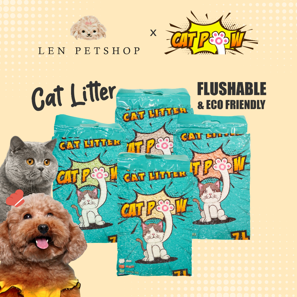 CATPOW Tofu Cat Litter Pasir Kucing 7 Liter Cat Litter Box Jumbo Pasir Kucing Tofu Litter Box Kucing