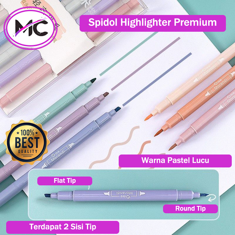 

Stabilo Pastel Set Spidol Highlighter Lucu 2 Sisi Tip Roud Dan Flat spidol Penanda Catatan Serbaguna