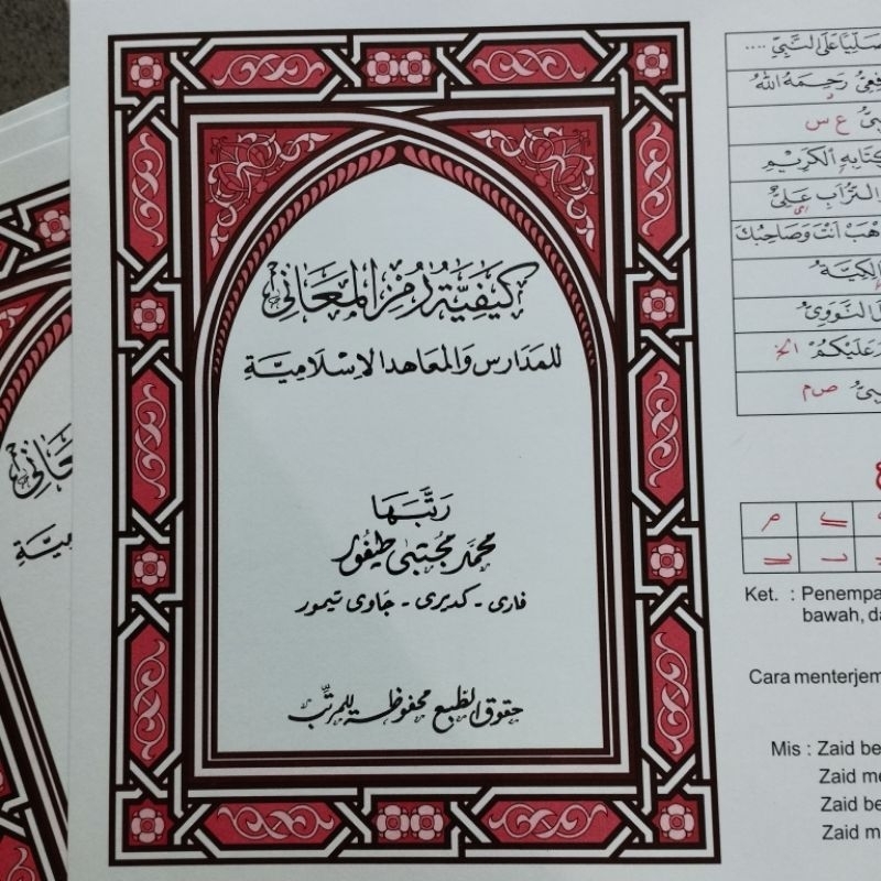 Kaifiyatul maani, kertas rumus rujukan makna / rumus makna lughoh pegon