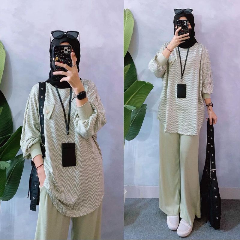 Setcel Knit Terbaru / Setelan Celana Knit Terbaru / Setcel Crinkle Terbaru / Setelan Celana Crinkle 