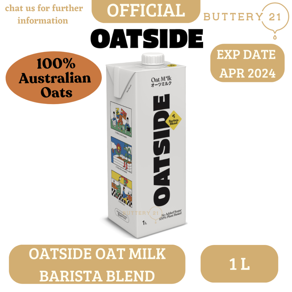 

OATSIDE OAT MILK BARISTA BLEND 1 L SUSU GANDUM NON DAIRY LACTOSE FREE
