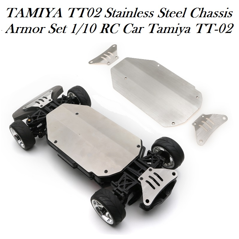 TAMIYA TT02 Stainless Steel Chassis Armor Set 1/10 RC Car Tmiya TT-02