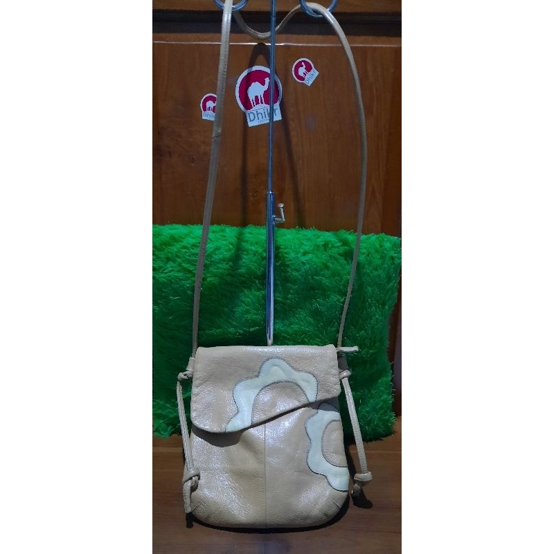 sling bag kulit asli brand bampo (monza bag), harga nett no nego