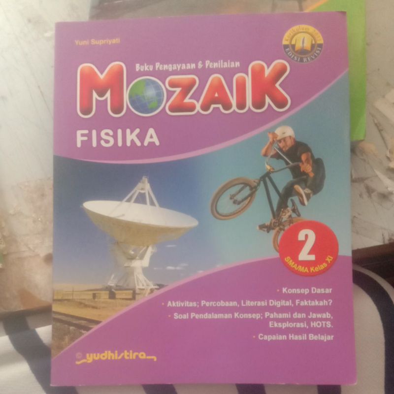 buku mozaiK Fisika untuk SMA kelas 11, penerbit yudistira