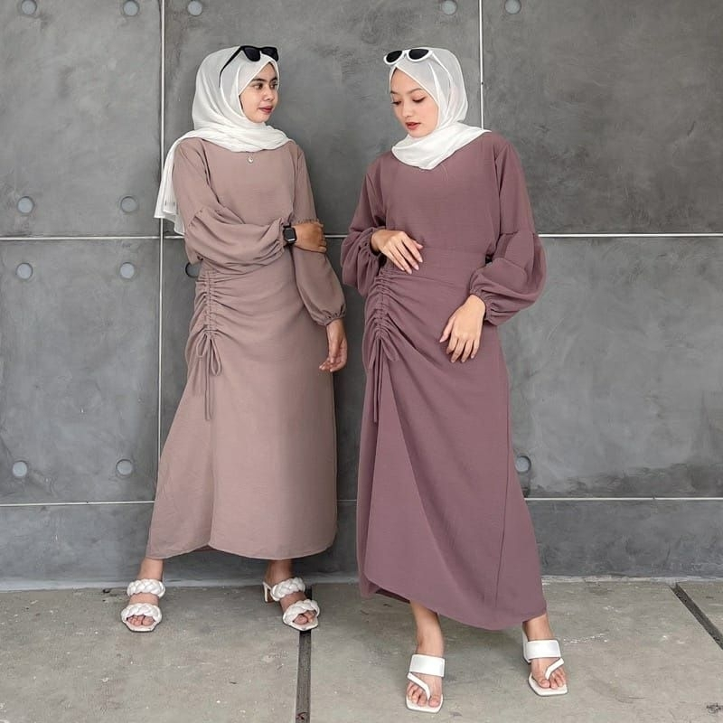 ONE SET NADIA / ONE SET WANITA ROK SERUT DAN BLOUSE LENGAN BALON / ONE SET TERBARU