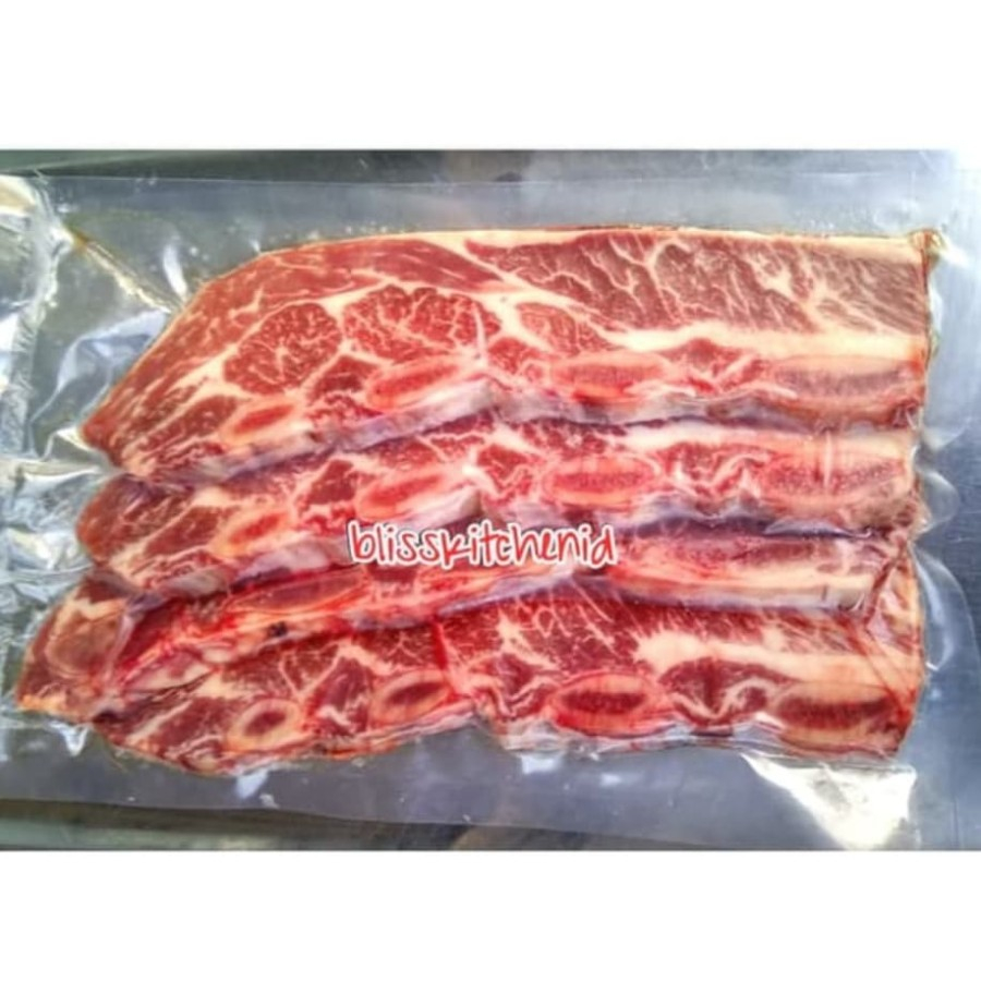 

Iga Sapi US Chuck Short Ribs Bonein Beef Kalbi/Galbi 1Cm Marbling 4