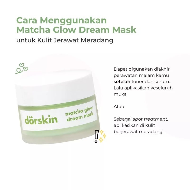 Dorskin matcha mask