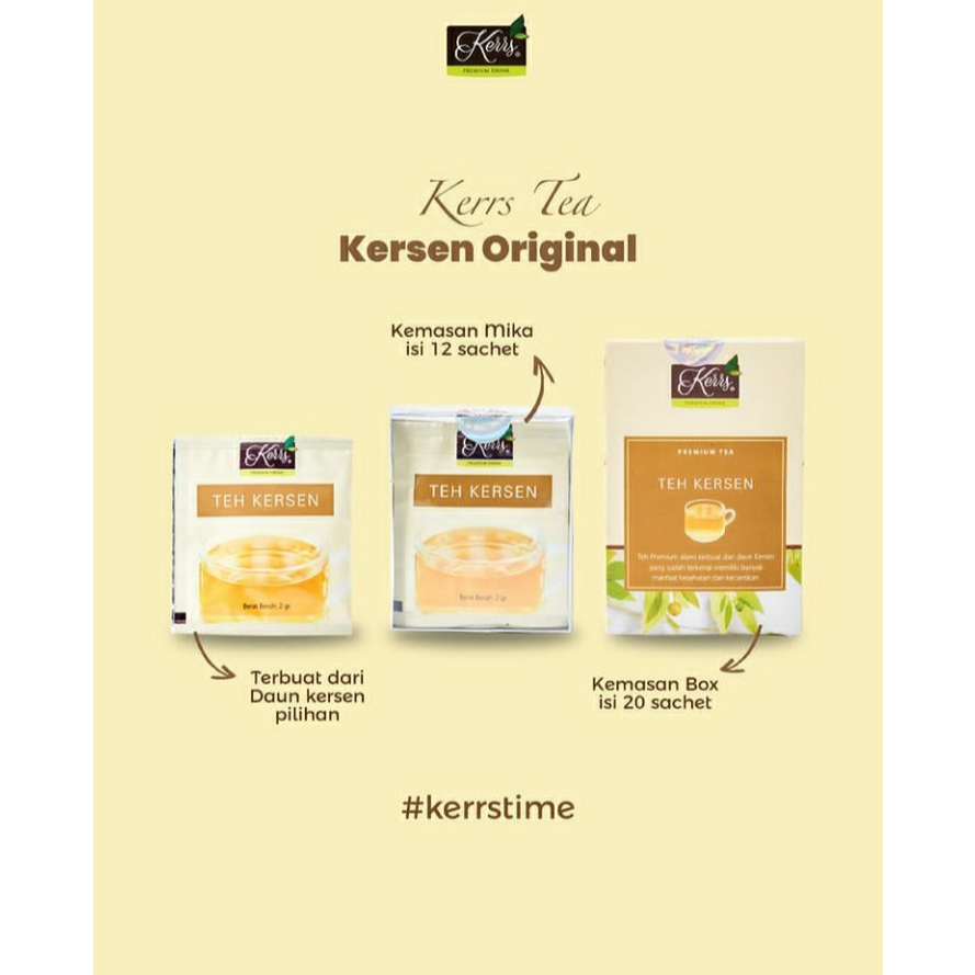 

Kerrs Teh kersen - 2gr, isi 20 sachet (5 box) l bundle 5