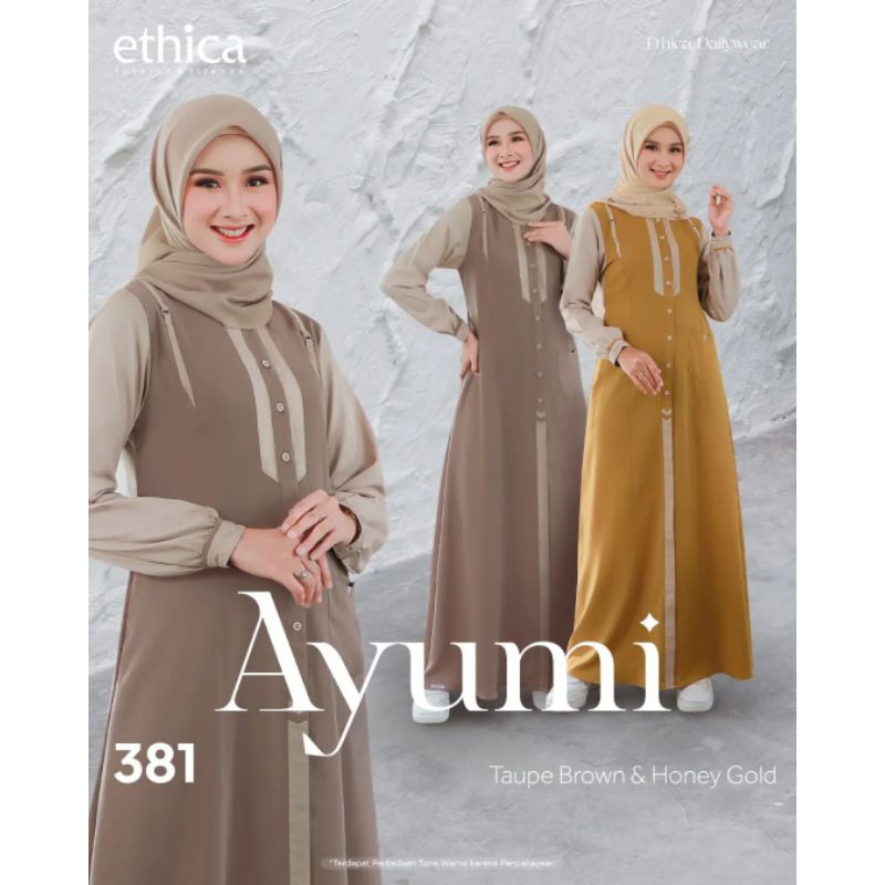 Gamis Ethica Ayumi 381Taupe Brown