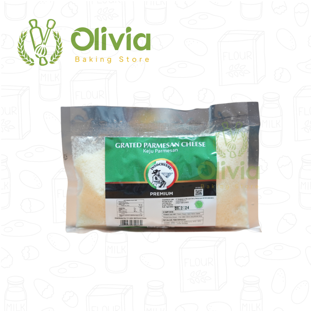 

Indocheese Grated Parmesan Premium Keju Cheese Parut 200 Gram