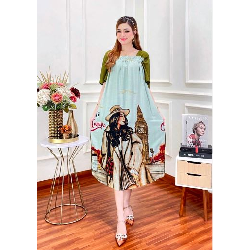 Daster Fuji Serut Dada // Sofia Dress Serut Dada // Daster Viral // Daster Kekinian // Daster Terlar