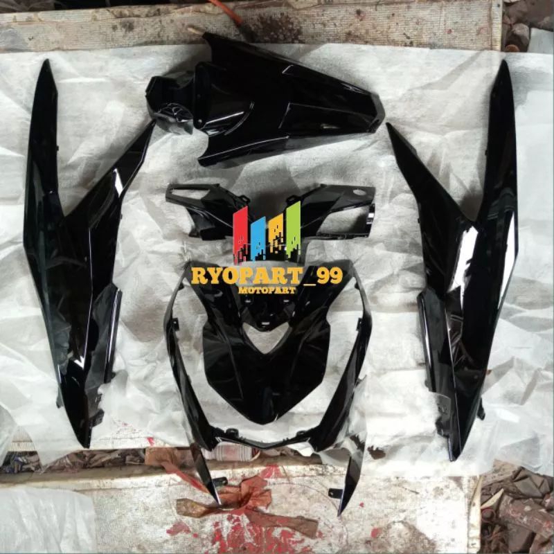cover body full halus honda beat 2020-2021 K1A hitam - fullbody halus beat 2020-2021 hitam