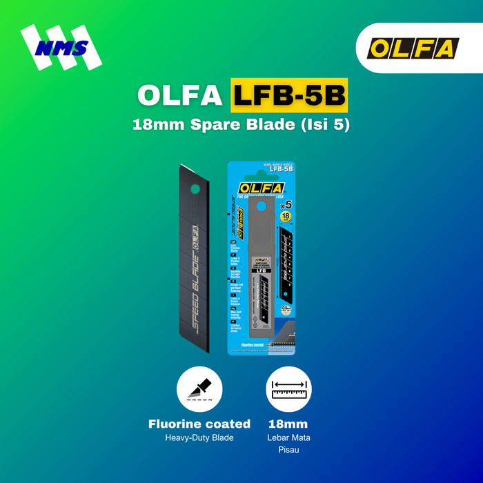 

OLFA LFB-5B Spare Blade (5Pcs Pack With Blister Pack) Original