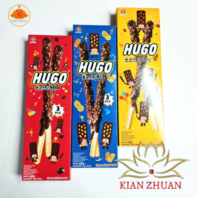 

HUGO Choco Stick Biskuit Stik Salut Cokelat Isi 3 Pcs 54g