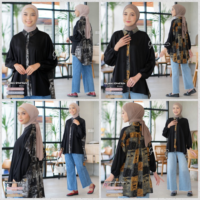 ATASAN WANITA | BLOUSE | KENICI OVERSIZE BY GHAFFA