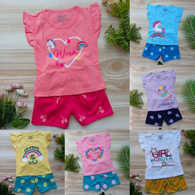 Setelan Bayi dan Anak / Set Bayi dan Anak / One Set Anak / Baju Bayi Perempuan / Baju Anak Cewe Puti