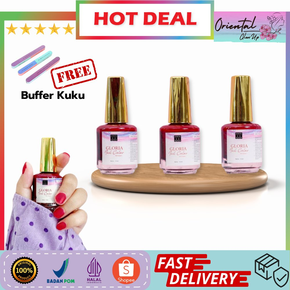GLORIA NAIL COLOR - KUTEK HALAL SAH UNTUK SHOLAT - HENNA KUKU HALAL - INAI KUKU HALAL - PACAR KUKU H