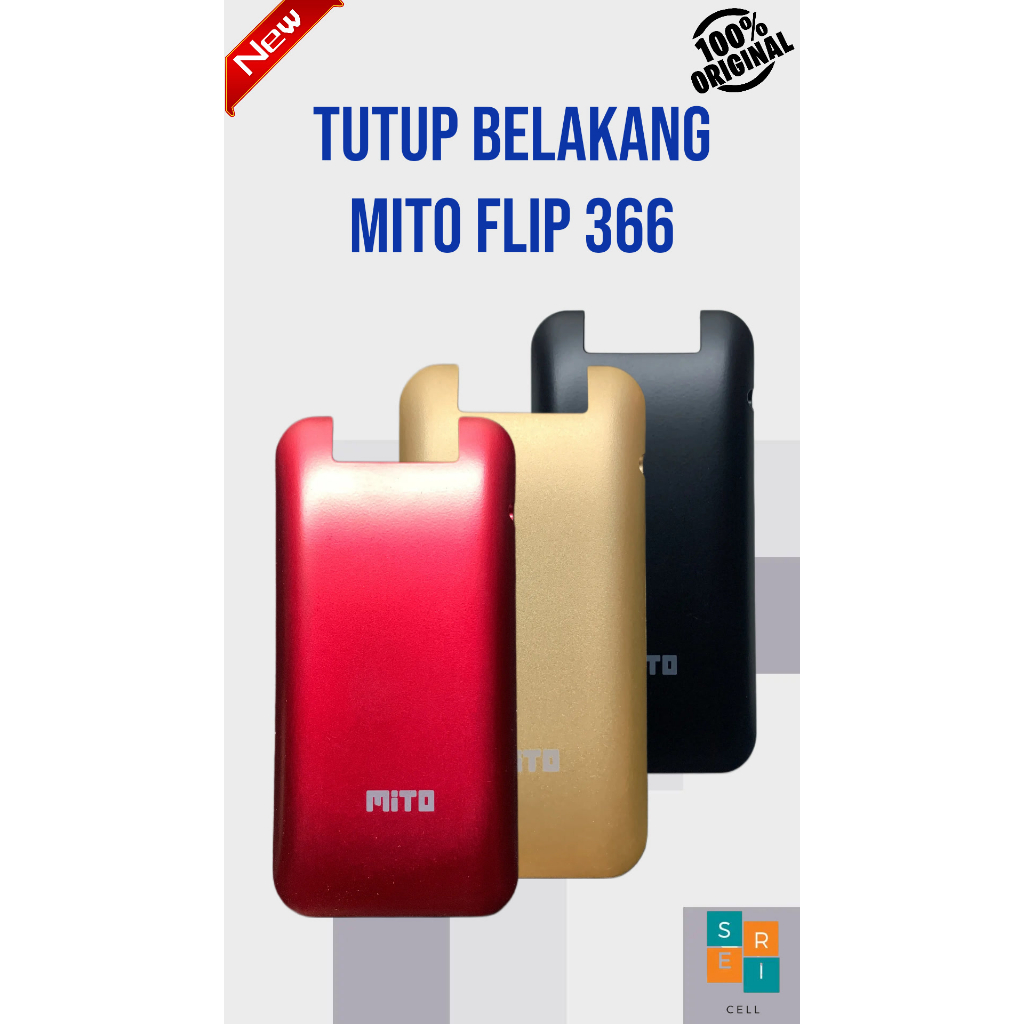 Casing Battery Cover Tutup Belakang MITO 366 Flip Original