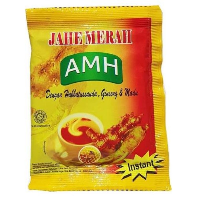 Jahe Merah AMH | Jahe AMH Original | Jahe AMH Susu | Minuman Herbal Jahe 1 Sachet
