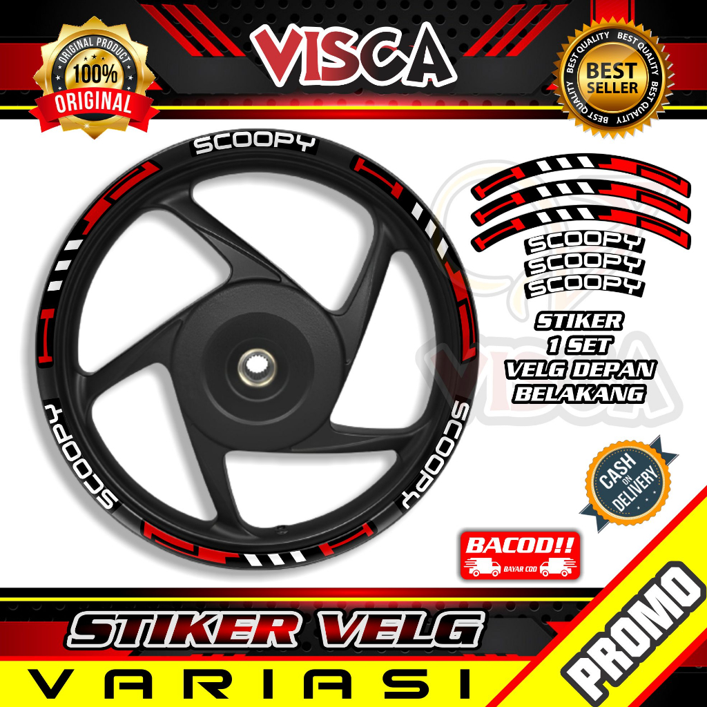Stiker Velg List Velg Motor Stiker Velg SCOOPY KARBU & SCOOPY FI ESP