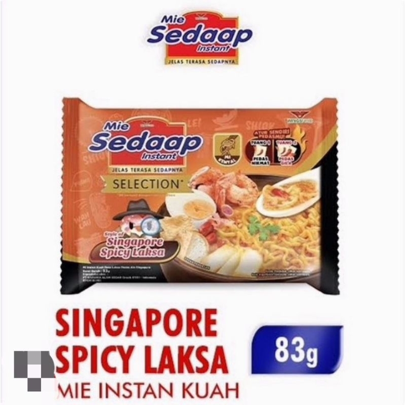 

mie sedap instan rasa SINGAPORE SPICY LAKSA 5PCS