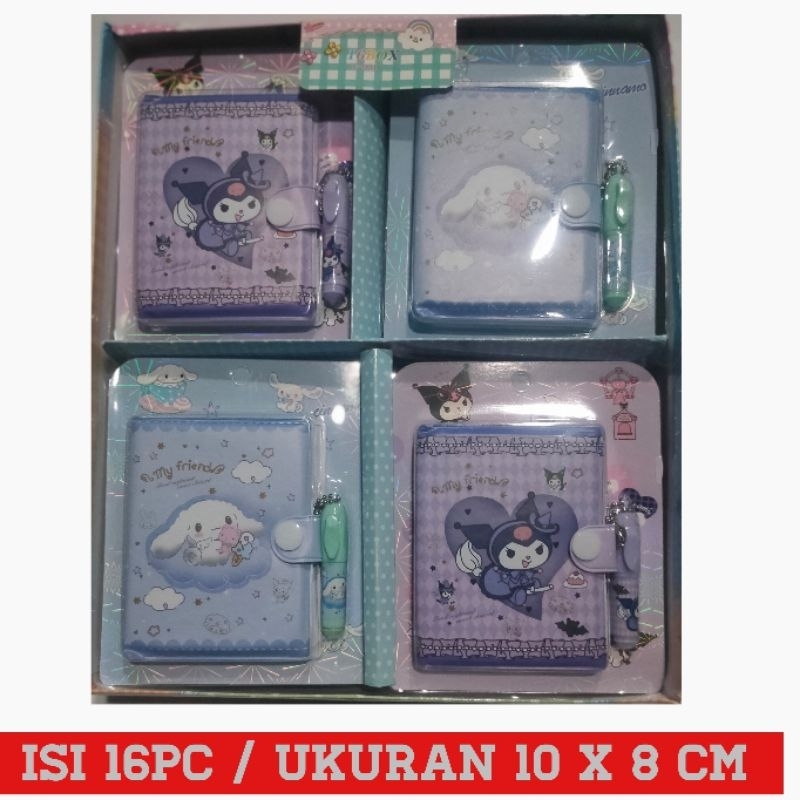 

Dck 16pc Memo Pulpen Sanrio Karakter 10x8cm Bsr