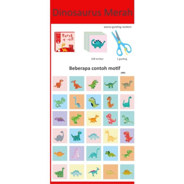 

Cut Berkualitas with Menggunting Activity Paper Scissors - Unik Mainan Set Merah Dino Edukasi Anak -