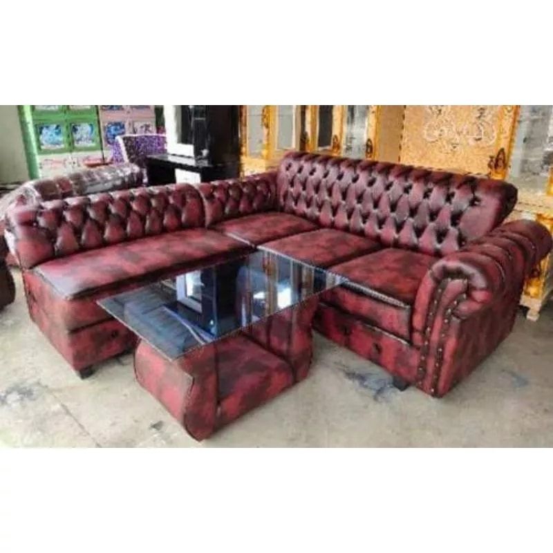 Sofa Sudut L Oscar Wosh + Meja