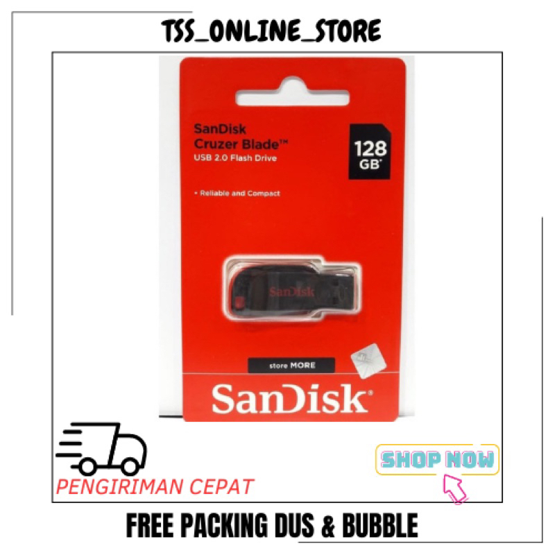USB FLASHDISK 128 GB SANDISK CRUZER BLADE