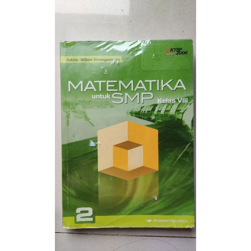 Buku Matematika kelas 8 VIII 9 IX Erlangga Sukino SMP