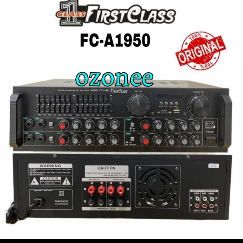 AMPLIFIER POWER MIXER KARAOKE BLUETOOTH ORIGINAL FIRSTCLASS FC-A1950