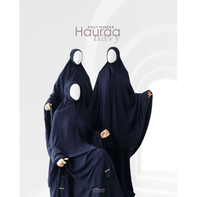 ALHAURAA MUKENAH TASNIM dan DAILY MUKENA HAURAA Prayer Set by Al-Hauraa Muslim Wear
