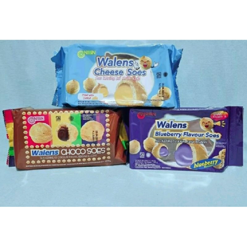 NISSIN SOES WALENS (Choco, Blueberry, Cheese) - 100gr