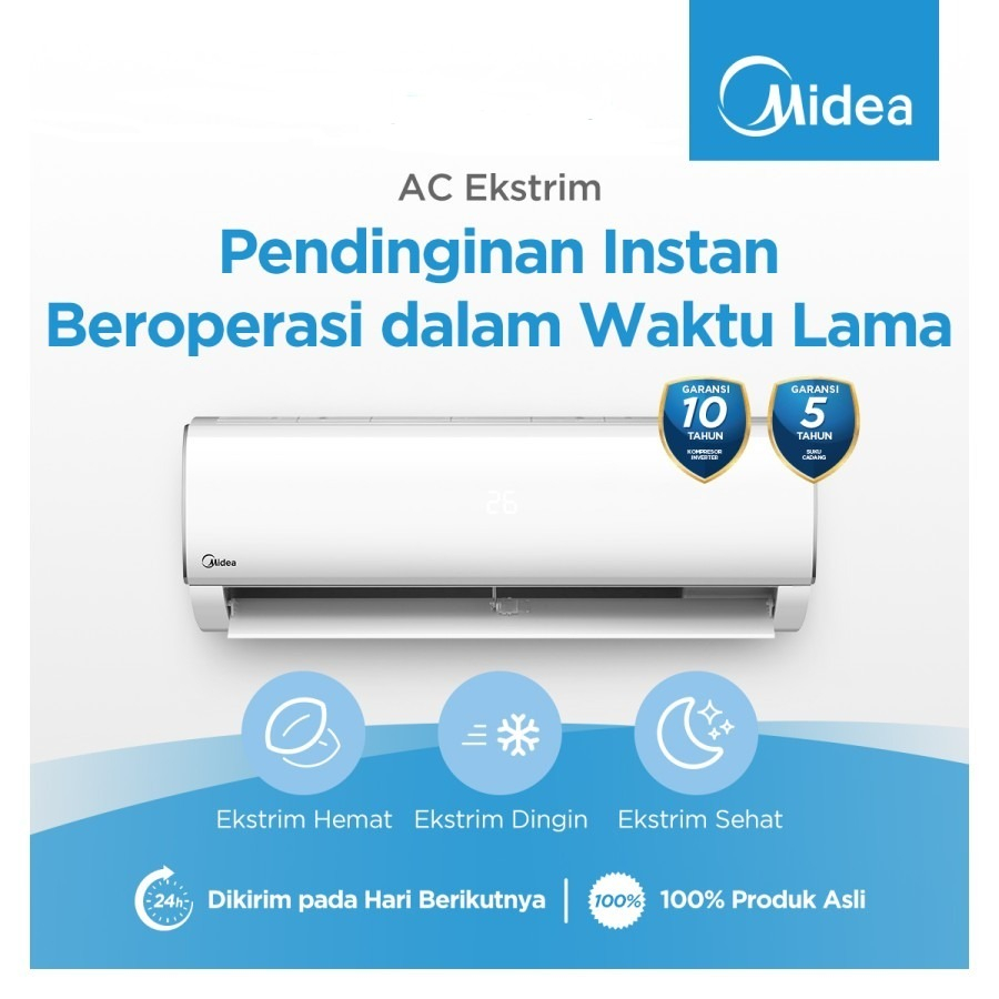 AC Midea 1/2 PK (0.5 PK) Standard - R32 Series (ttron)