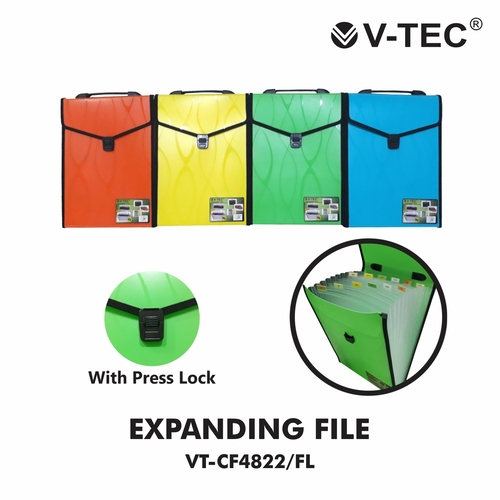 

V-TEC EXPANDING FILE VT-CF4822/FL BERDIRI MIX COLOUR