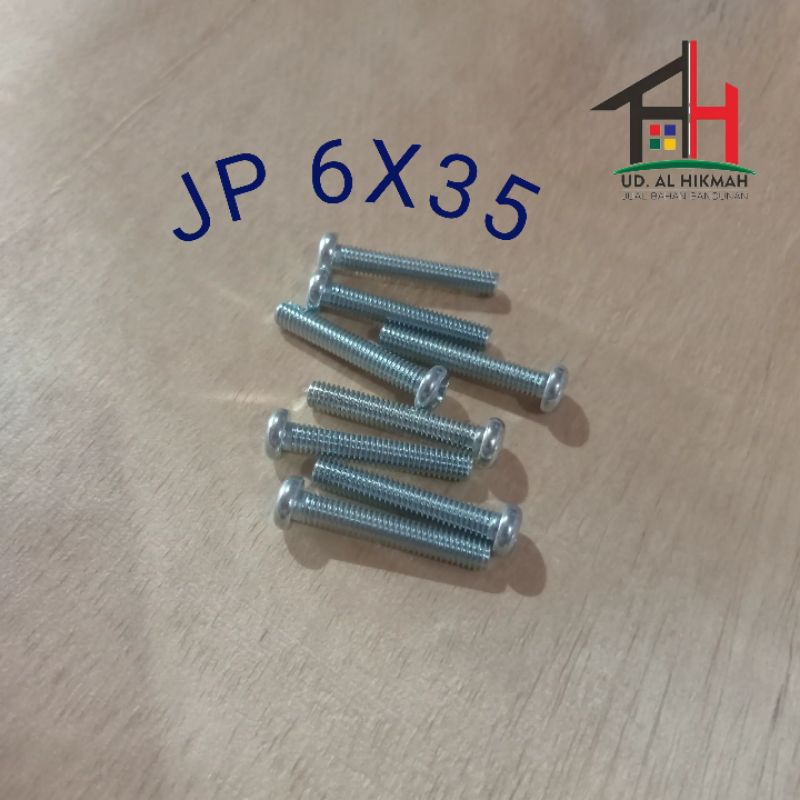BAUT JP 6X35 SEKRUP JP 6 X 35 JP 6X35 ISI 100 PCS TANPA MUR
