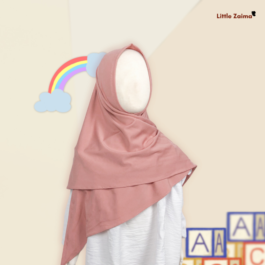 Hijab Segitiga Instan Anak Bahan Jersey | Jilbab Instan Anak | Pashmina Instan Anak Jersey