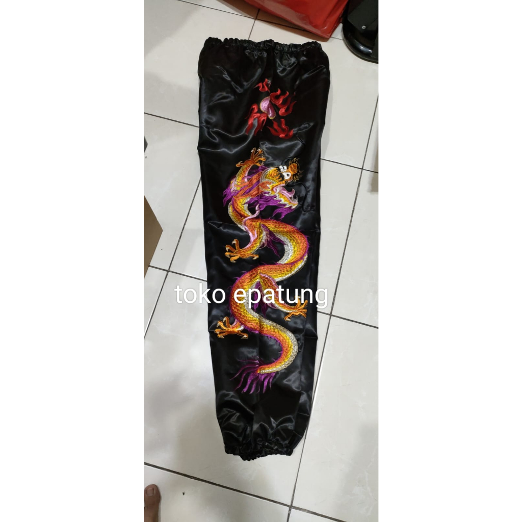 celana tatung hitam - naga