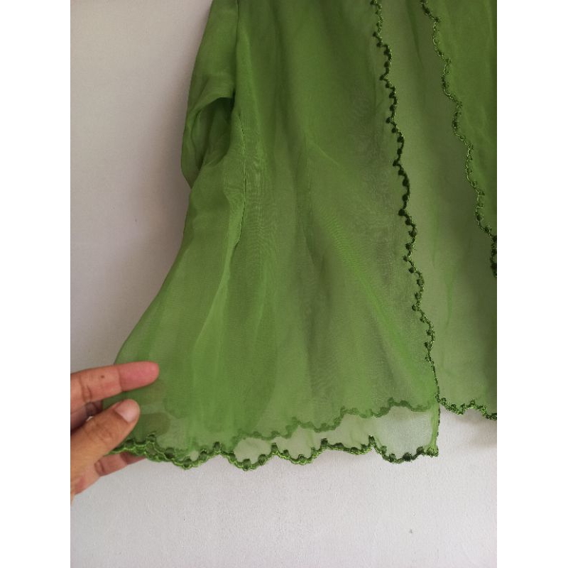 Kebaya Nyonya Lawas Sifon Hijau