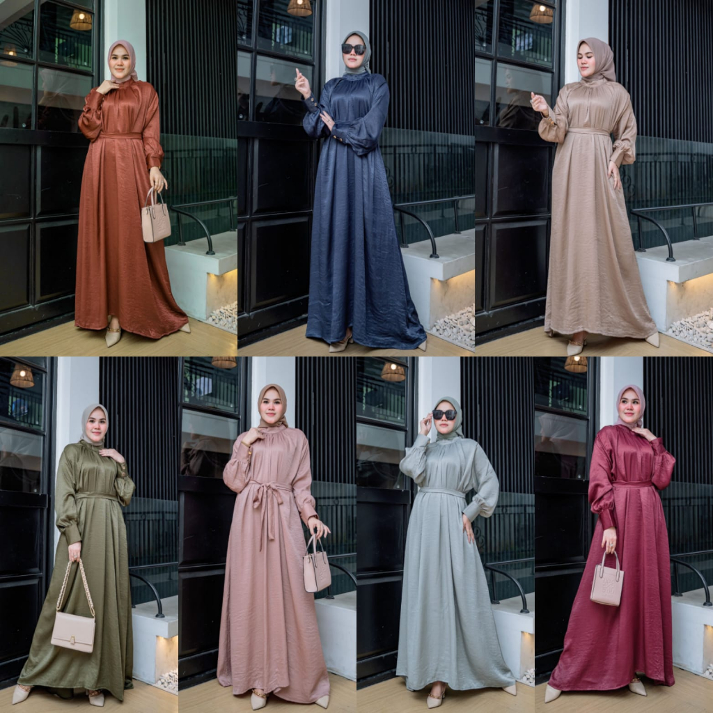 ADHIL COLLECTION//MODEL BAJU GAMIS NUANSA DERSS TERBARU TERLARIS VIRAL LENGAN BALON